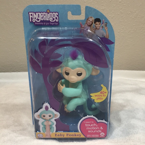 Fingerlings Baby Monkey Zoe Turquoise - Picture 1 of 4